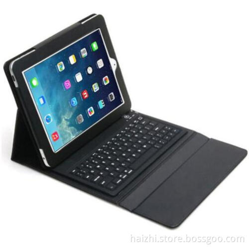 Hot selling New! Fashion Super NEW Bluetooth Silicone Keyboard Stand Leather Case Cover For iPad Air 2 Case